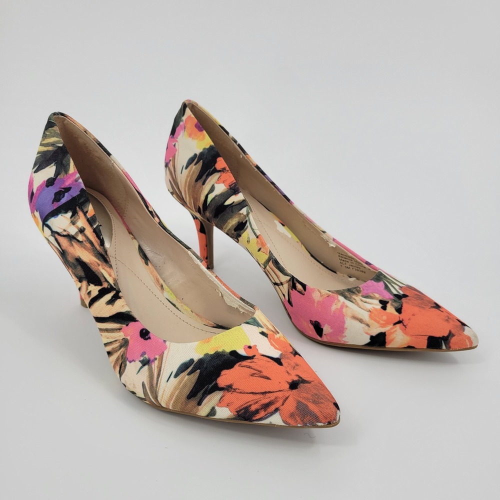 Alfani Jeules Floral Stiletto Pumps Women 7.5M Multicolor Pointed Toe  Colorful